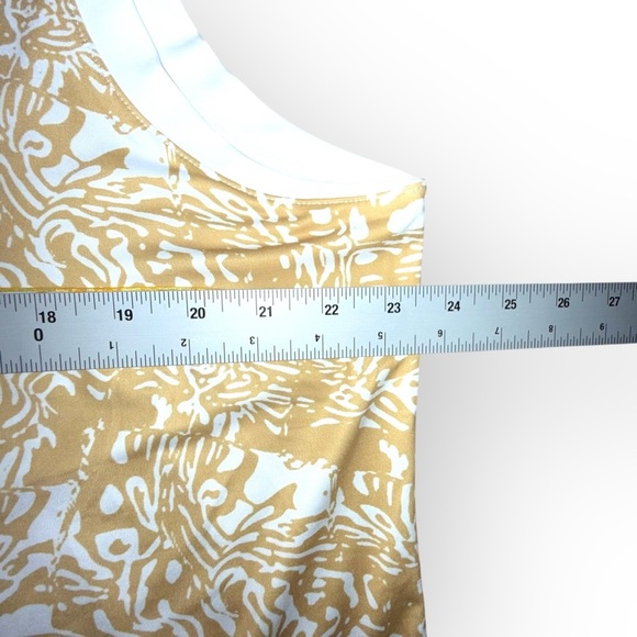 NANCY LOPEZ Golf Jungle Oasis Collection Sleeveless Polo Plus - 2X Gold - Picture 11 of 13